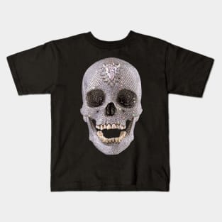 Diamond Skull Bling Shiny Sparkle Skull Diamond Kids T-Shirt